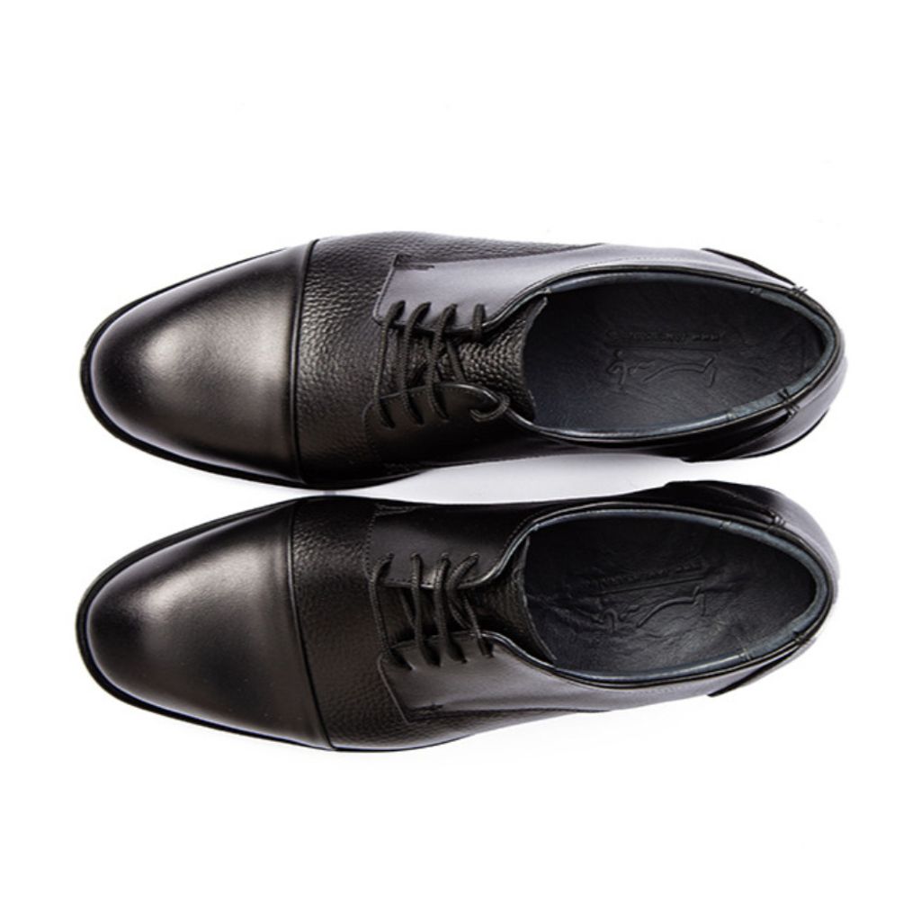 قیمت ارزان کفش چرم طبیعی مردانه مدل ساعتی بندی نیولایت کد 3118