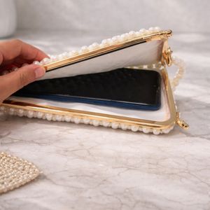 کیف  دست‌ساز مرواریدی