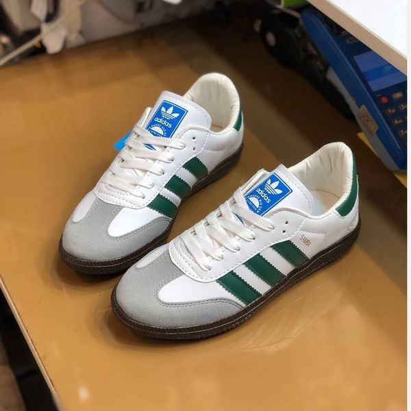 کفش سامبا ادیداس زنانه رنگ سفید سبز