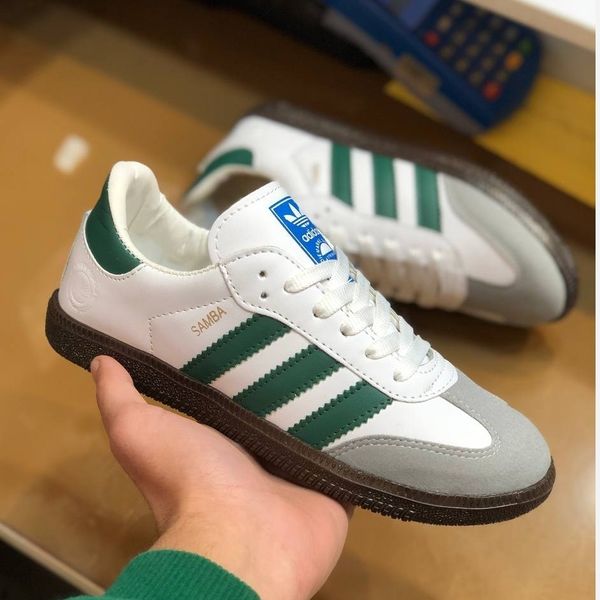 کفش سامبا ادیداس زنانه رنگ سفید سبز