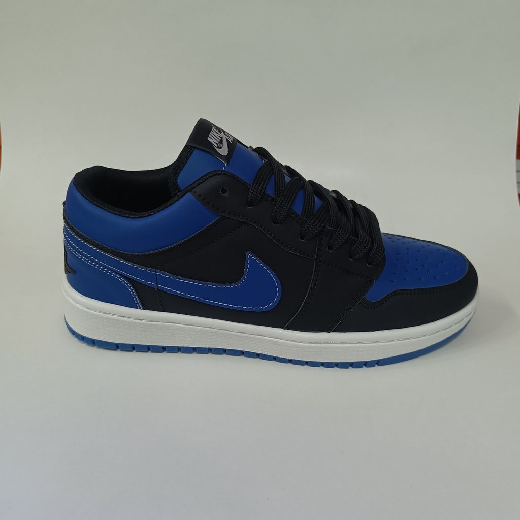 قیمت ارزان کتونی مردانه نایک جردن 1 آبی مشکی کیفیت بالا