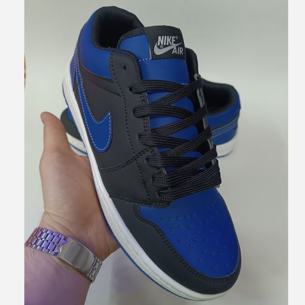 کتانی مردانه نایک جردن 1 آبی مشکی کیفیت بالا