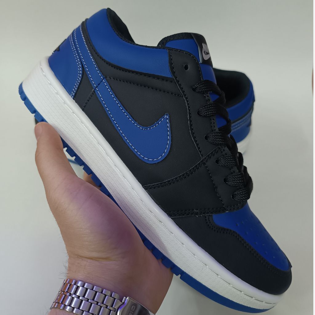 قیمت کتونی مردانه نایک جردن 1 آبی مشکی کیفیت بالا