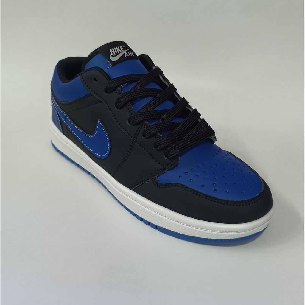 قیمت ارزان کتونی مردانه نایک جردن 1 آبی مشکی کیفیت بالا