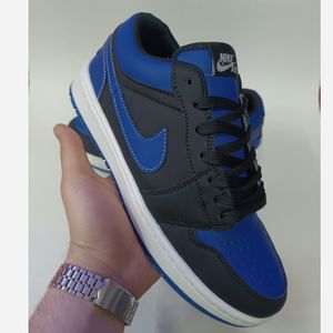 خرید اینترنتی کتونی مردانه نایک جردن 1 آبی مشکی کیفیت بالا