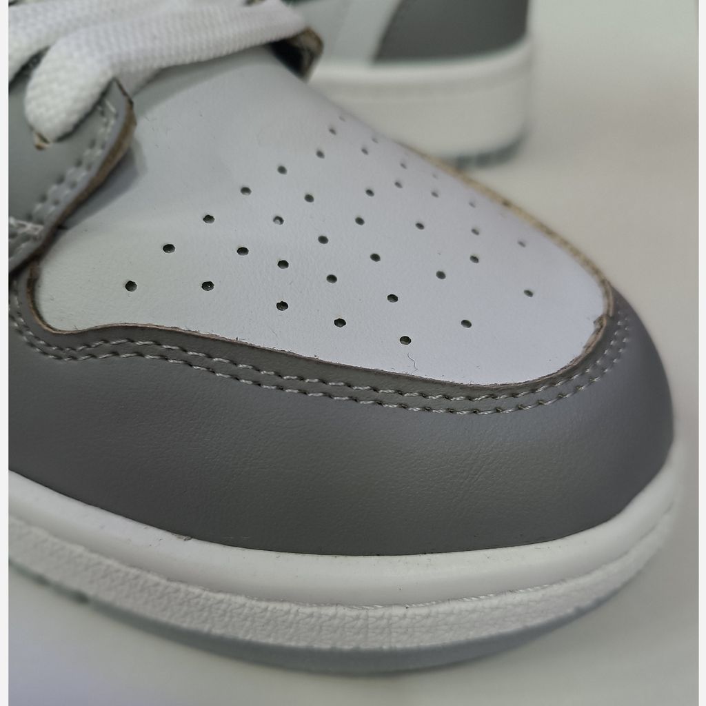 قیمت ارزان کتونی مردانه نایک جردن 1 طوسی سفید