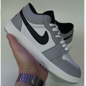 خرید اینترنتی کتونی مردانه نایک جردن 1 طوسی سفید