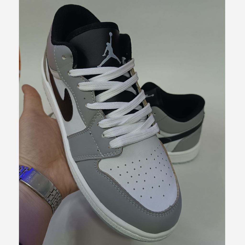 قیمت کتونی مردانه نایک جردن 1 طوسی سفید