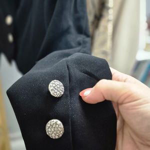 فروش اینترنتی کت کوتاه مشکی زنانه کرپ