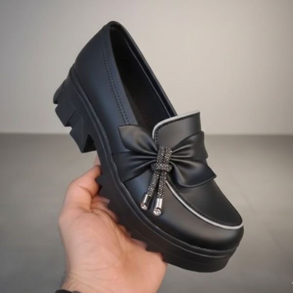 کفش کالج زنانه مدل گلبرگ سایز 37 تا 40 زیره PU