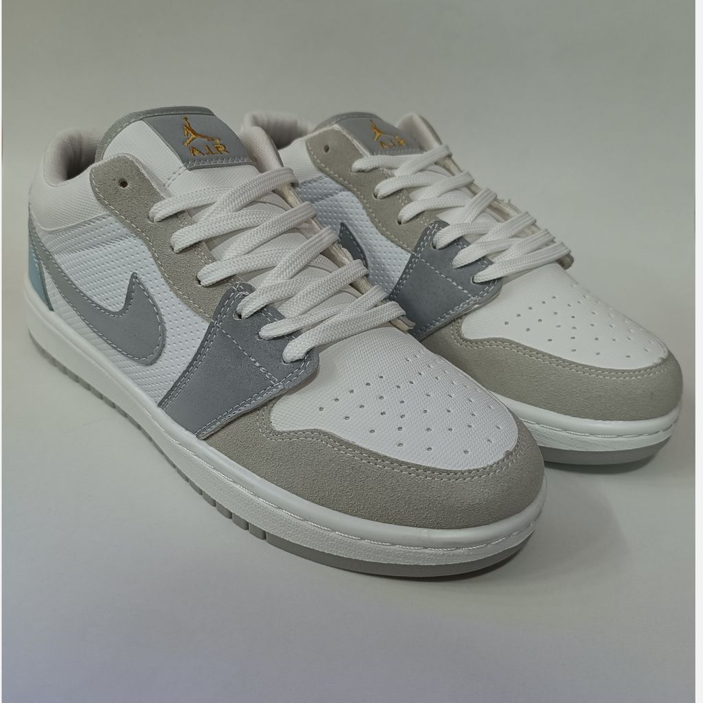 قیمت کتونی مردانه نایک جردن 1 طوسی سفید روشن کیفیت بالا