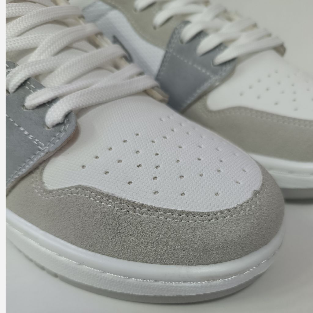 قیمت کتونی مردانه نایک جردن 1 طوسی سفید روشن کیفیت بالا