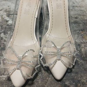 قیمت ارزان کفش مجلسی زنانه عیدانه پاشنه شیشه ای کیفیت عالی( ارسال بعد از 6 روز)