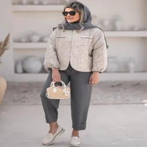 خرید اینترنتی قیمت پارچه ژاکارد پلیسه طرحدار 1243