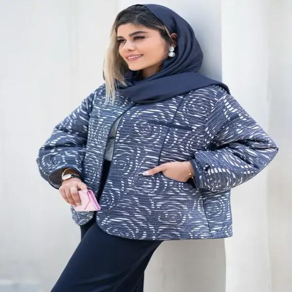 پارچه ژاکارد پلیسه طرحدار 1243