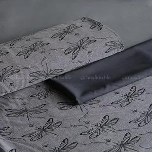 خرید اینترنتی قیمت پارچه ژاکارد طرح سنجاقک 1242