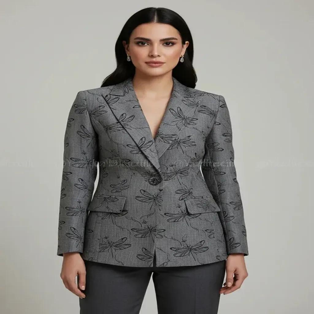 خرید اینترنتی قیمت پارچه ژاکارد طرح سنجاقک 1242