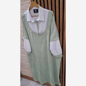 فروش اینترنتی پیراهن مانتویی شانتون ژاکارد