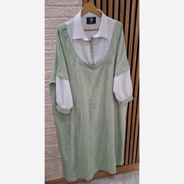 پیراهن مانتویی شانتون ژاکارد