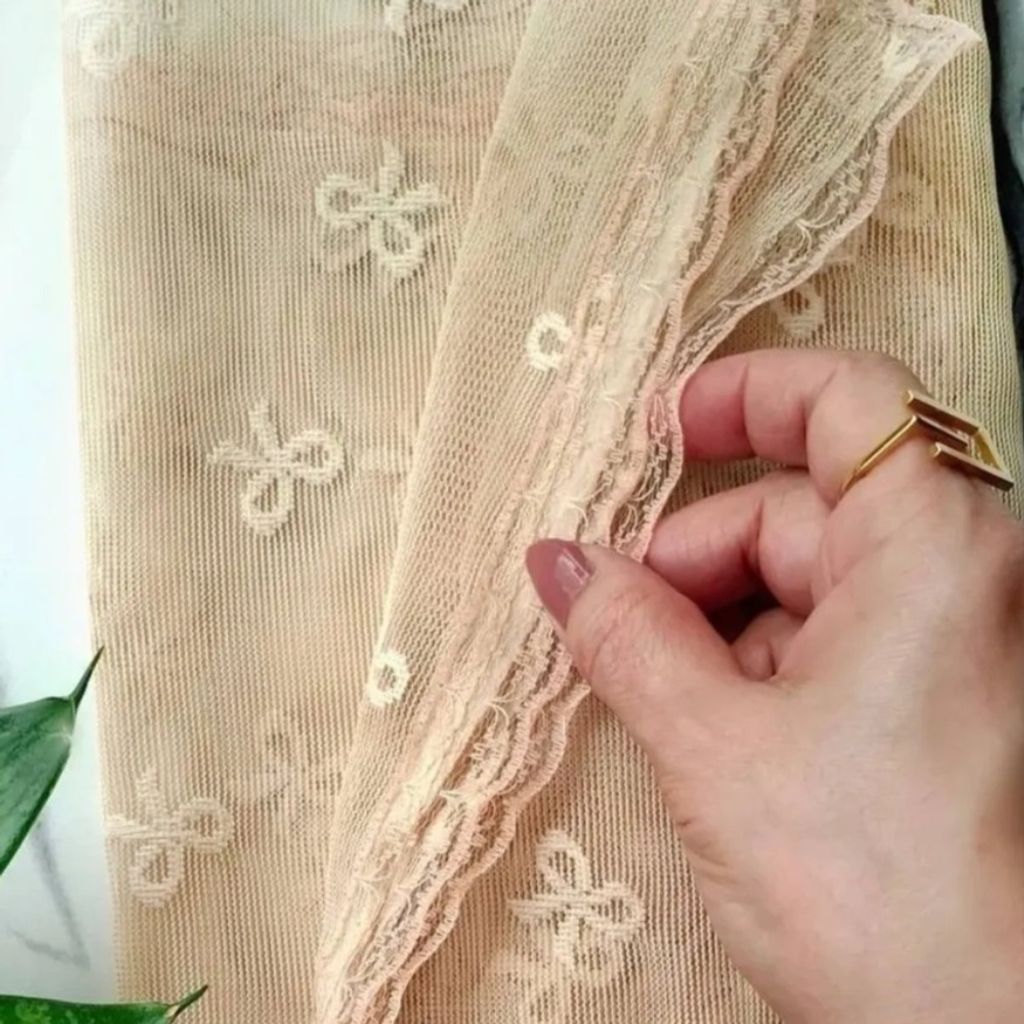 خرید اینترنتی مینی اسکارف توری حاشیه دانتل پاپیون