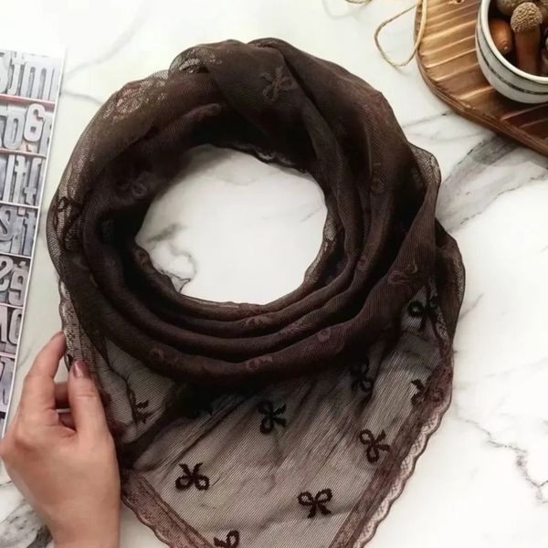 مینی اسکارف توری حاشیه دانتل پاپیون