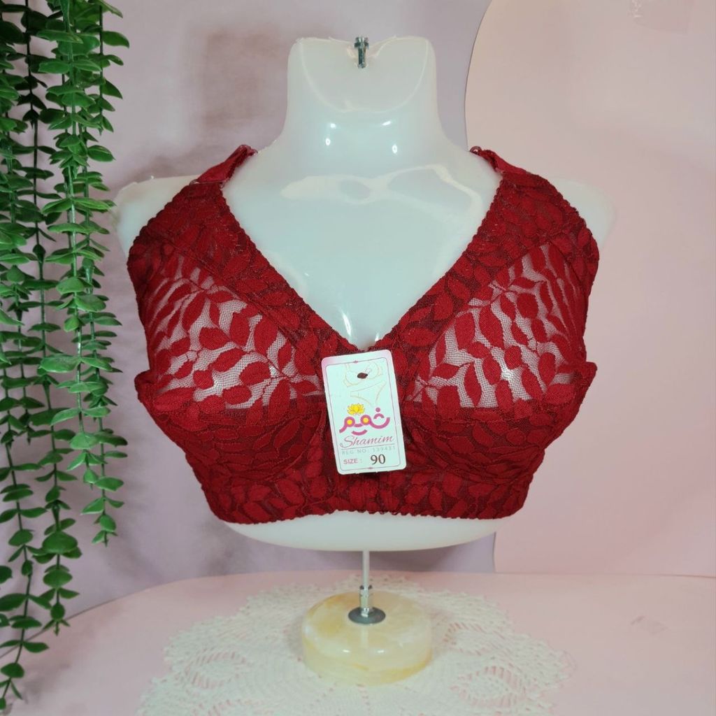 خرید انلاین سوتین گیپور اعلا سایز90تا100 برند شمیم کاپ بی ارسال رایگان