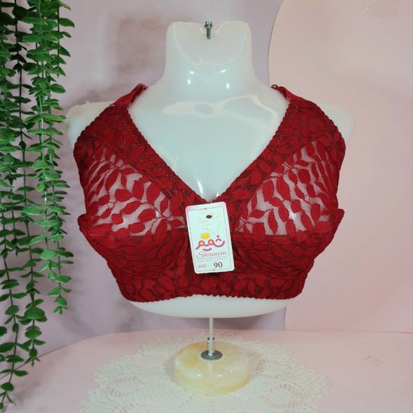 سوتین گیپور اعلا سایز90تا100 برند شمیم کاپ بی ارسال رایگان