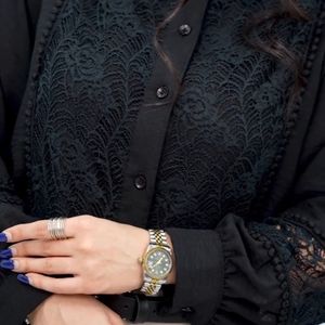 قیمت ارزان شومیز فلورا زنانه لینن و دانتل