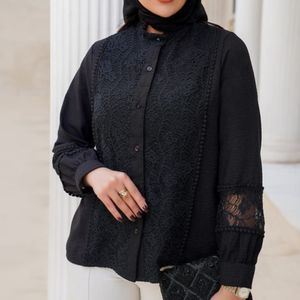 شومیز فلورا زنانه لینن و دانتل