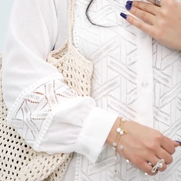 شومیز فلورا زنانه لینن و دانتل