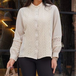 مشخصات شومیز فلورا زنانه لینن و دانتل