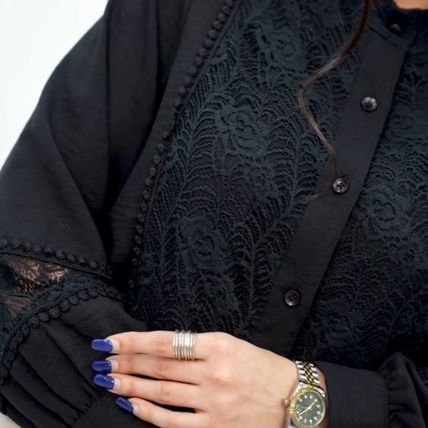 شومیز فلورا زنانه لینن و دانتل