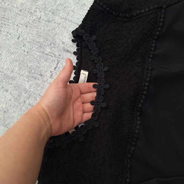 شومیز تورینا زنانه کرپ مورگان و قلاب بافی