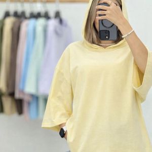 خرید آنلاین تیشرت زنانه و دخترانه لانگ کلاهدار