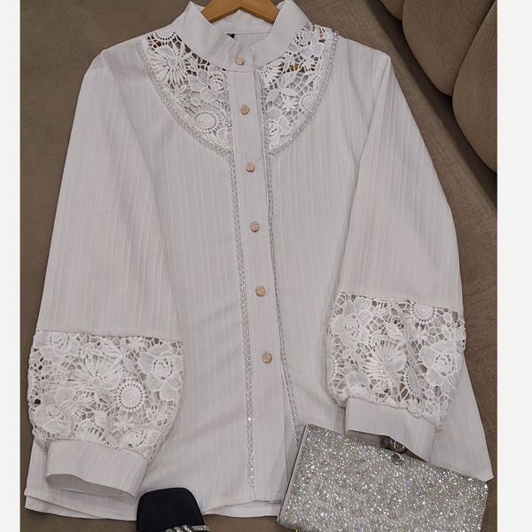 شومیز مجلسی ملورین سفید