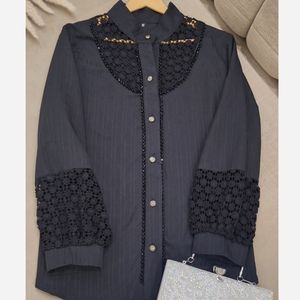 مشخصات شومیز مجلسی ملورین مشکی