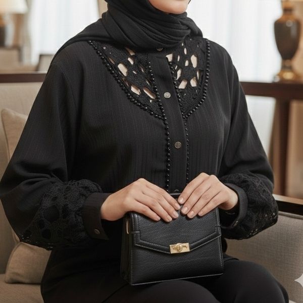 شومیز مجلسی ملورین مشکی