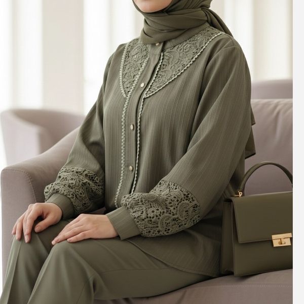 شومیز مجلسی ملورین سبز