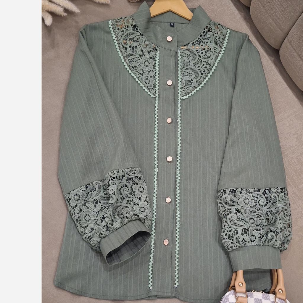 قیمت شومیز مجلسی ملورین سبز