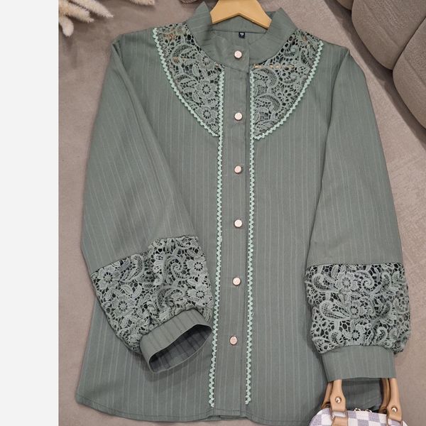 شومیز مجلسی ملورین سبز