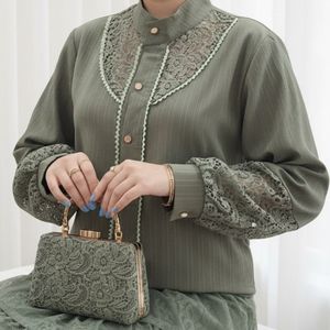 خرید انلاین شومیز مجلسی ملورین سبز