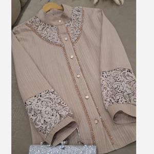 خرید انلاین شومیز مجلسی ملورین کرم