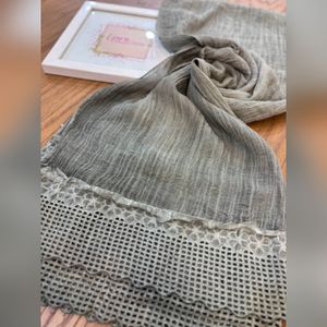 خرید آنلاین شال سنگشور حاشیه دانتل دامنی