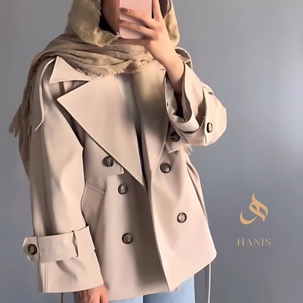 مانتو بارونی زنانه و دخترانه استر دارطرح هینا