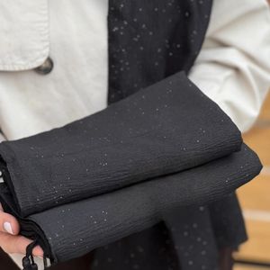 شال اکلیلی پفکی مشکی تک رنگ