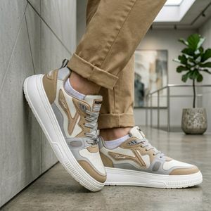 خرید انلاین کتانی اسپرت فشیون کرم کاراملی با کیفیت بالا Fashion Sport