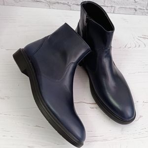 خرید آنلاین نیم بوت مردانه چرم طبیعی دست دوز مدل آلپاین اسپرت سرمه ای