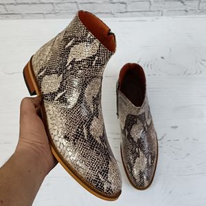 فروش اینترنتی نیم بوت مردانه رسمی خاص چرم طبیعی آلپاین پوست ماری ترک