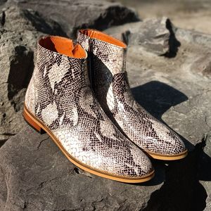 فروش اینترنتی نیم بوت مردانه رسمی خاص چرم طبیعی آلپاین پوست ماری ترک
