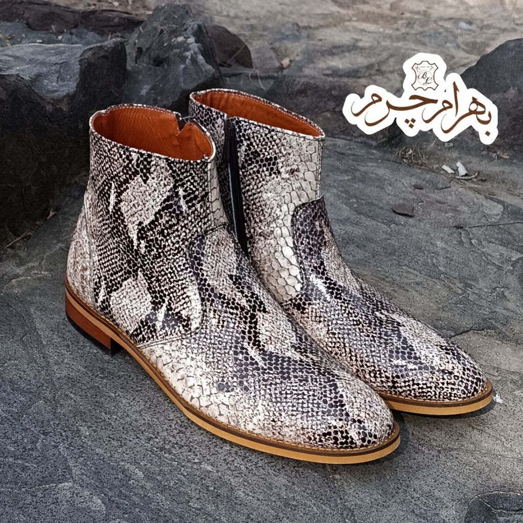 فروش اینترنتی نیم بوت مردانه رسمی خاص چرم طبیعی آلپاین پوست ماری ترک
